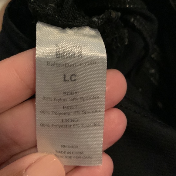 Balera LC Large Child black leotard - Picture 4 of 5